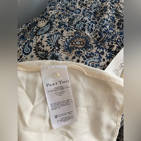 Part Two RinettePW Dress Blue Paisley Print brand new with tag - Picture 8 of 8